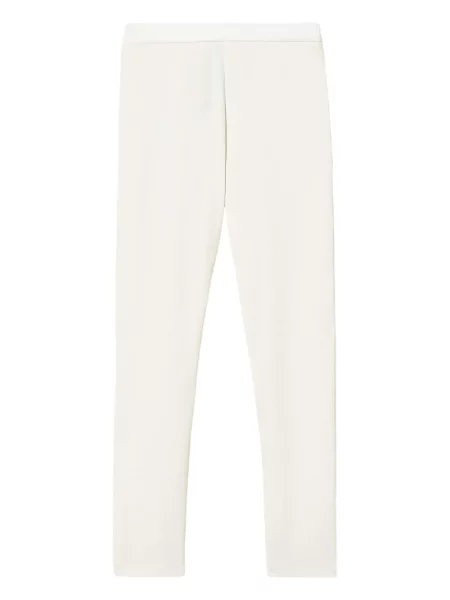 Pantaloni Twinset din satin alb