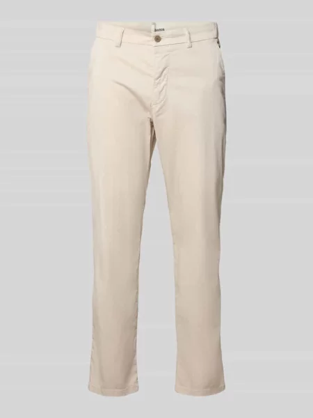 Chinos o kroju straight fit z mieszanki bawełny Drykorn