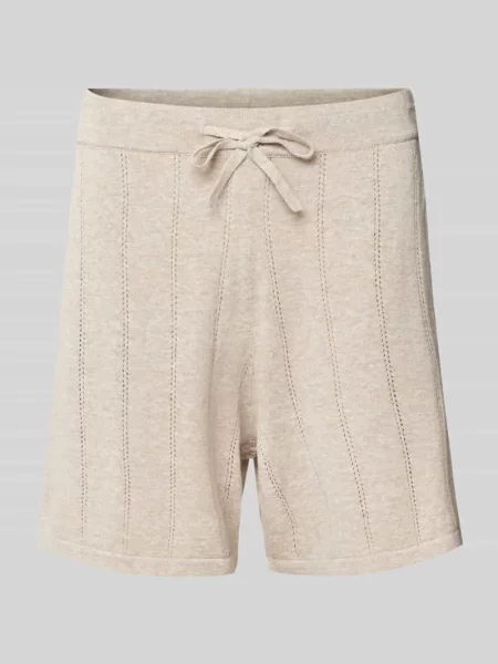 Szorty o kroju regular fit z ażurowym wzorem Colours & Sons beżowe