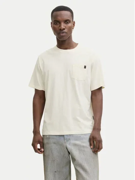 JACK & JONES Marškinėliai JJEdover balkšva balta