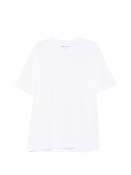 Tricou polo Marc O'polo cu decolteu rotund alb