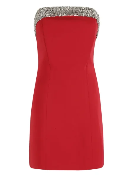 Kryształ górski sukienka .amen. bez ramiączek garniturowa zielona