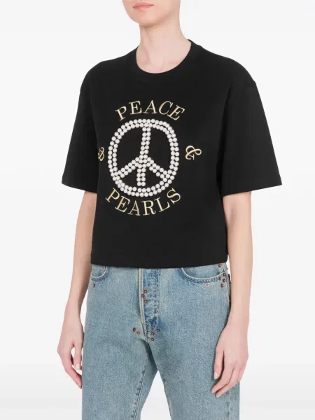 Marškinėliai Moschino juoda
