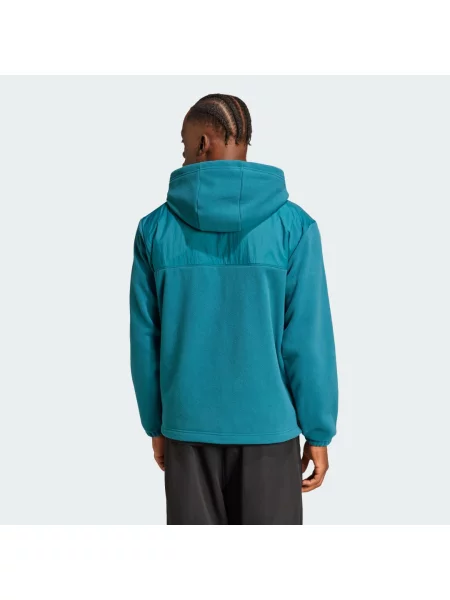 Mikina Adicolor Teddy Fleece tyrkysová