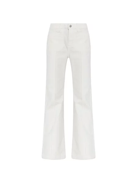 Pantaloni Munthe evazate alb