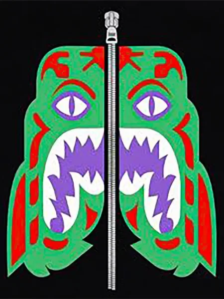 Μπλούζα A Bathing Ape® με ρίγες τίγρη μαύρο