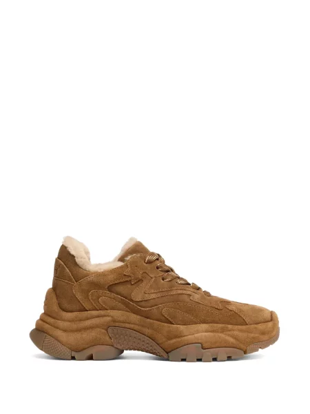Sneakerși Ash Addict din piele de oaie maro