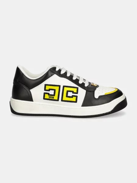 Kožené tenisky Elisabetta Franchi biela