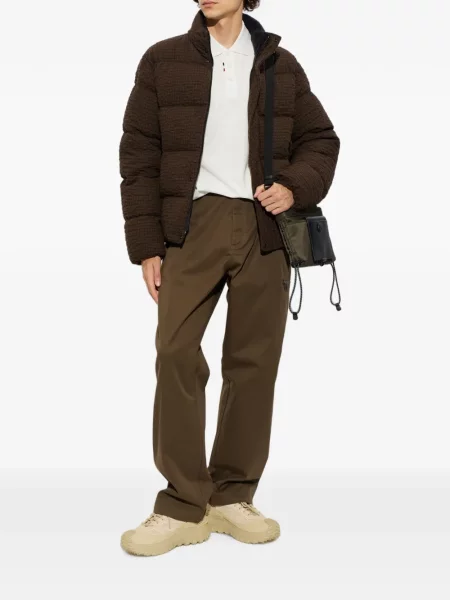 Geacă Moncler în carouri maro