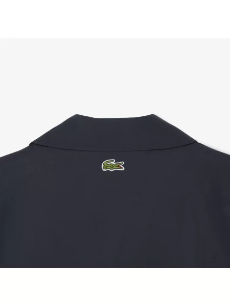 Lacoste Wodoodporna Kurtka Z Teksturowanej Tafty czarny