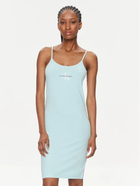 Calvin Klein Jeans Rochie de vară celest albastru
