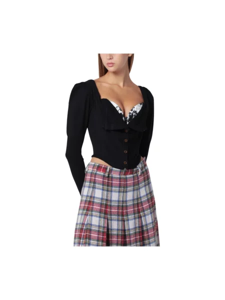 Top Vivienne Westwood wełniany czarny