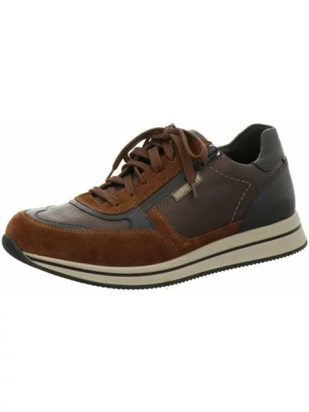 Sneakersy Mephisto zamszowe casual brązowe