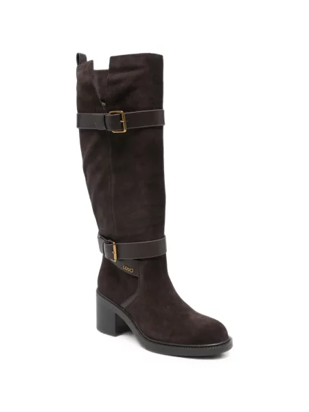 Botine Liu Jo din piele de căprioară cu cataramă maro