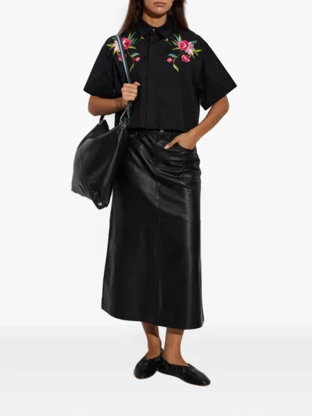 Scurt cămașă Kenzo cu model floral negru