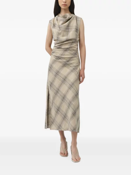Rochie midi Simkhai în carouri drapată