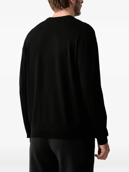 Pulover Armani Exchange cu autograf negru