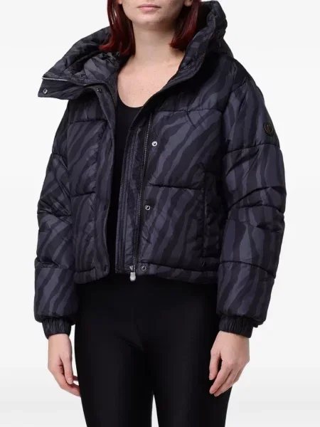 Geacă cu puf Save The Duck cu imagine cu model zebră albastru