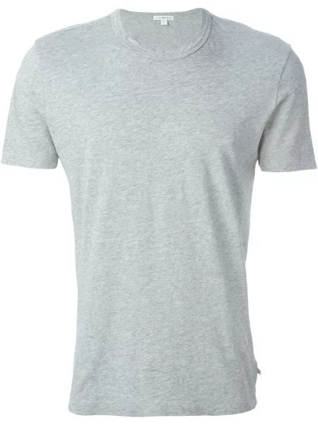 Tricou James Perse cu decolteu rotund gri