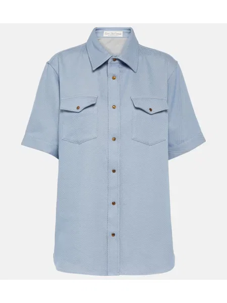 Top God's True Cashmere z kaszmiru niebieski