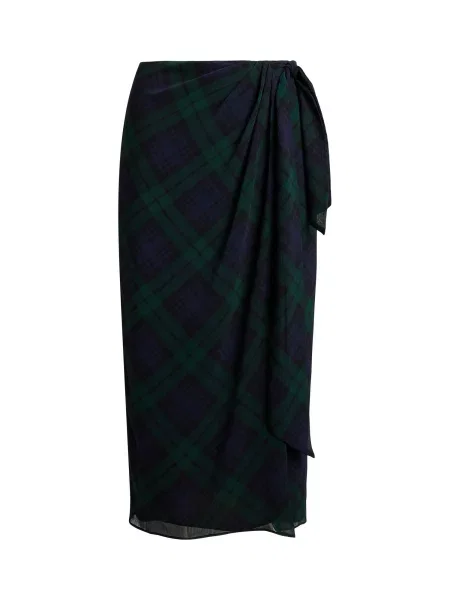 Lauren Ralph Lauren Fustă bleumarin / verde jad negru