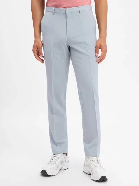 HUGO spodnie z zestawu modułowego z domieszką wełny owczej Mężczyźni Super Slim Fit 46 niebieski