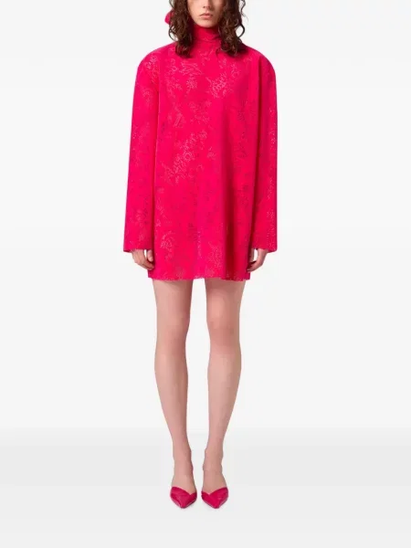 Rochie mini Msgm cu funde din dantelă roz