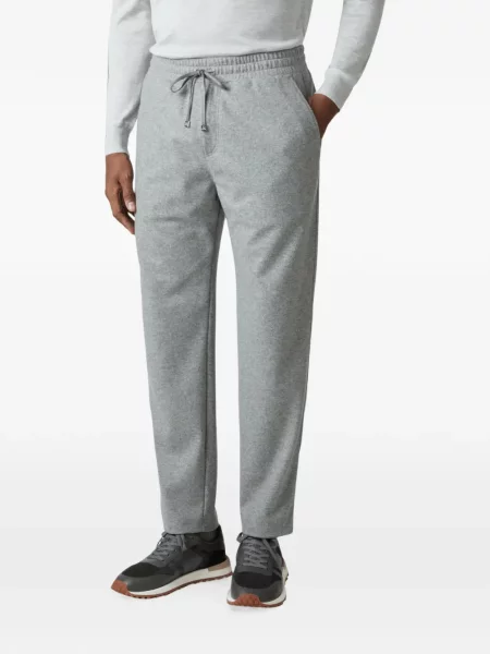 Pantaloni Brett Johnson de catifea alergare cu cordon gri