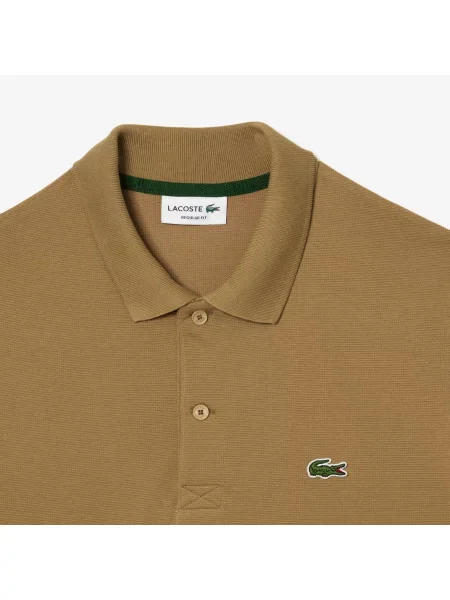 Lacoste Koszulka Polo Regular Fit Z I Bawełny beżowa