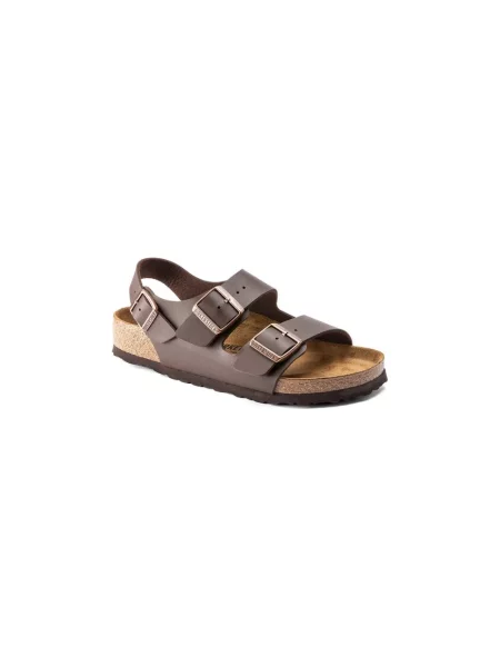 Sandały Birkenstock skórzane brązowe