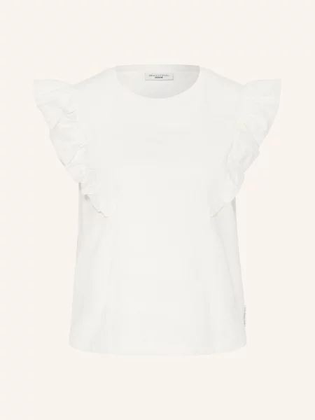 Top Marc O'polo Denim s volány bílý