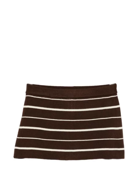 Fustă Frankies Bikinis cu dungi maro