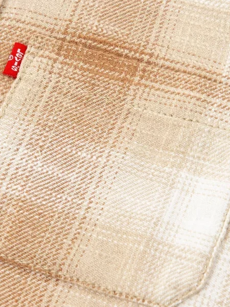 Levi's риза за деца от SHADOW PLAID SHIRT бежово