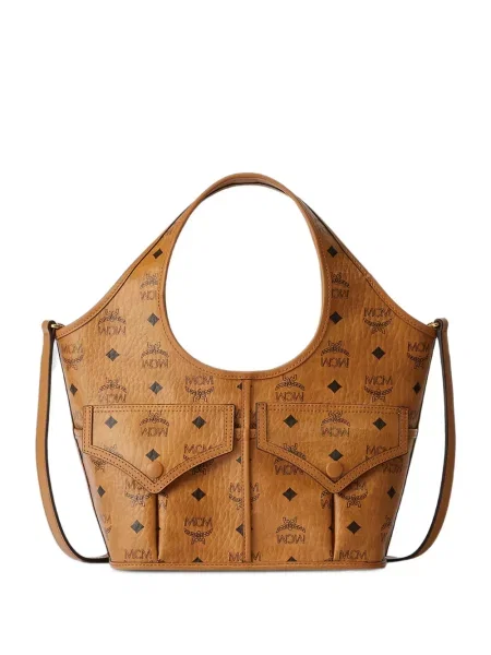 Shopper kabelka Mcm hnedá