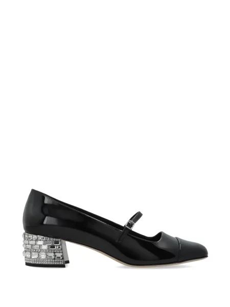Kožne salonke Jimmy Choo od lakirane kože crna