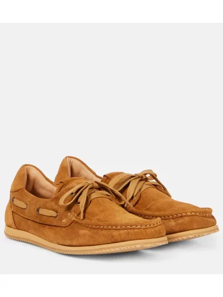 Pantofi loafer Jacquemus din piele de căprioară bej