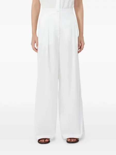 Pantaloni Weekend Max Mara alb