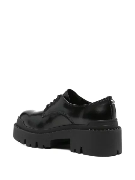 Pantofi derby Ash cu șireturi cu platformă din dantelă negru