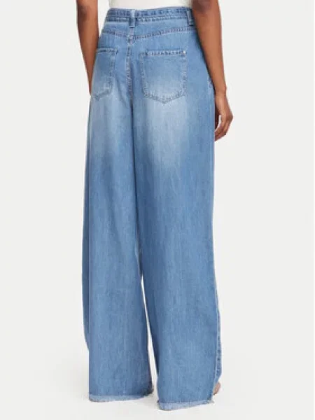 Morgan Džinsai Šviesiai Wide Leg mėlyna