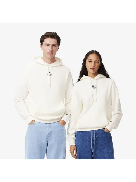 Lacoste Bluza Z Nadrukiem biała