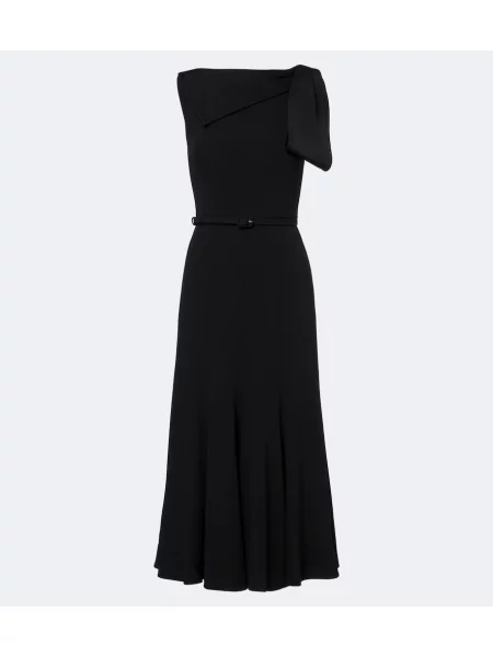Rochie midi Roland Mouret cu funde negru