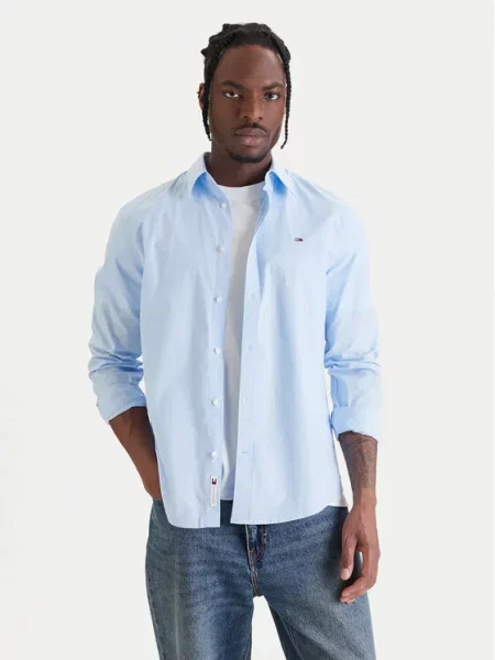 Košile Tommy Jeans modrý