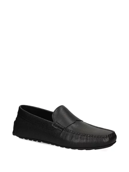 Pantofi loafer Boss din piele cu imagine negru