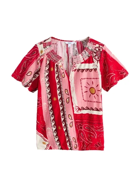 Next Bluză roz deschis / roșu / roșu vin alb