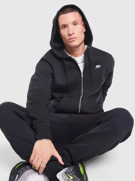 Nike Bluza Rozpinana Z Kapturem M Nsw Club czarna