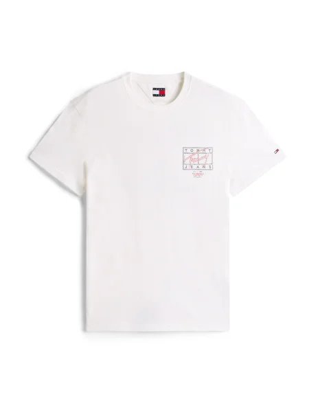 Tommy Jeans Tricou bleumarin / roșu alb