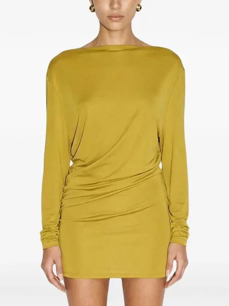 Rochie mini Ronny Kobo drapată verde