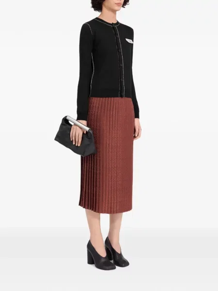 Vuneni kardigan Mm6 Maison Margiela crna