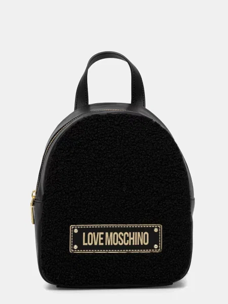 Раница Love Moschino дамска малък с апликация черно