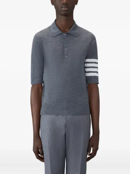 Polo Thom Browne cu dungi gri